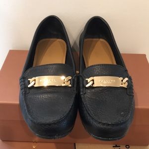 Coach Olive Pebble Grain Leather Loafer shoes